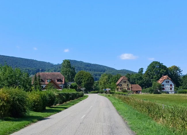jura_2 Entrée du village de Biederthal, Communauté de Communes Sundgau.