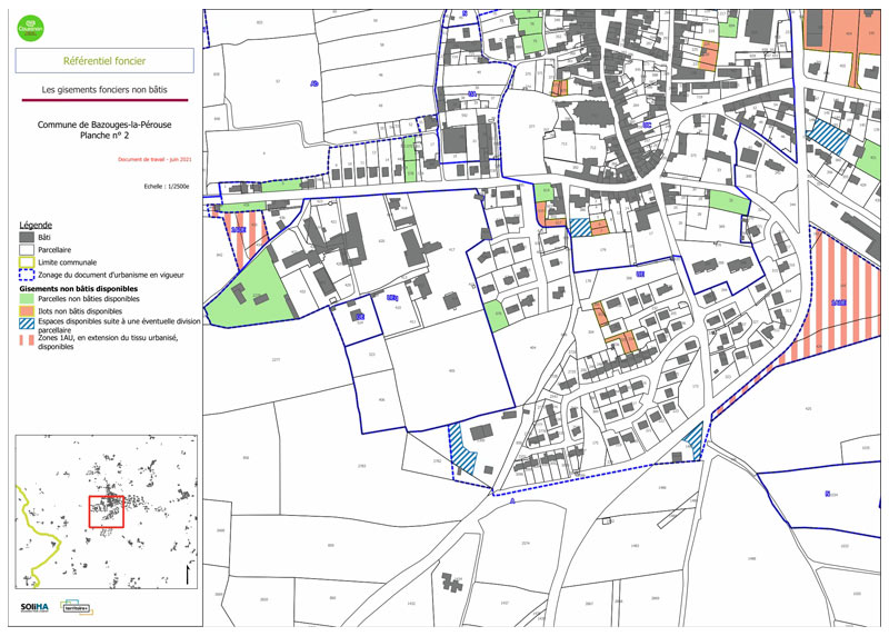Extrait cartographique du référentiel réalisé, Programme Local de l’Habitat Couesnon Marches de Bretagne par Territoire+.