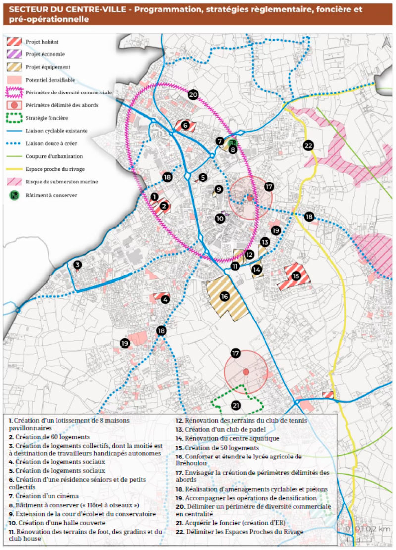 Extraits du plan guide de Fouesnant-les-Glénan par Territoire+.