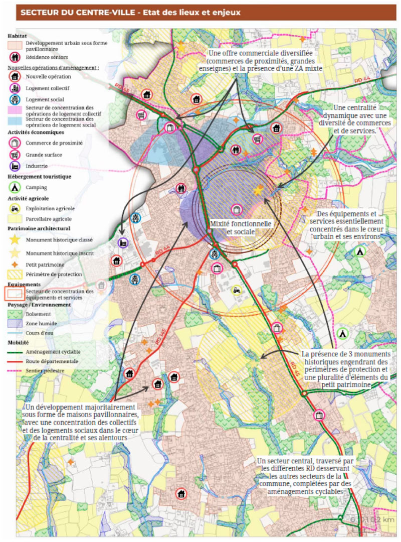 Extraits du plan guide de Fouesnant-les-Glénan par Territoire+.