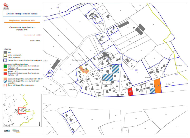 Extraits d’un livret communal, étude de stratégie foncière Habitat Lamballe Terre et Mer par Territoire+.