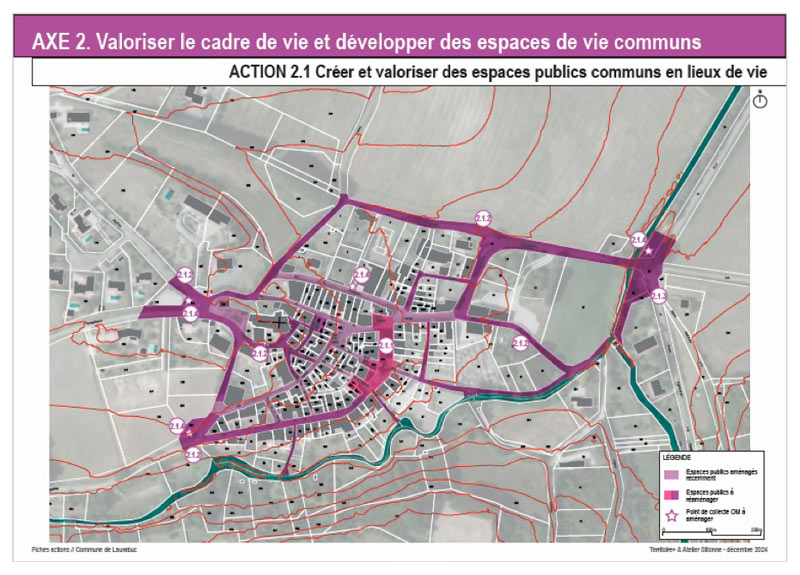 Extrait de du document de plan guide, Plan guide commune de Laurabuc par Territoire+.