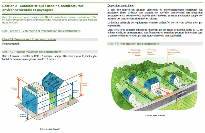 Extrait du règlement écrit par Territoire+, commune de Saint-Evarzec.
